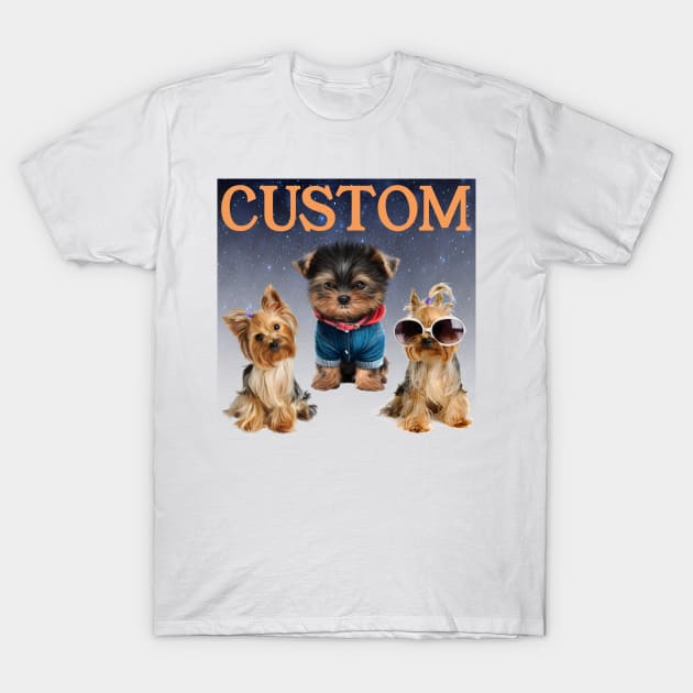 Vintage Custom Dog, Retro Collage Personalized Pet, 90's Custom Photo Vintage Graphic, Insert Pet Design Personalized T-Shirt by ElRyan